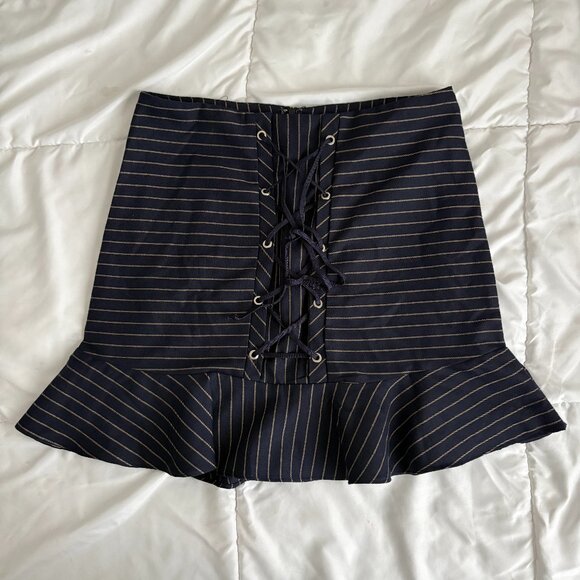 Hayden Los Angeles Pinstripe Skirt Size Large - Picture 1 of 5